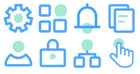 Data management platform Icon Icons
