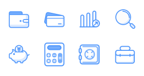 Financial dual color icon Icons