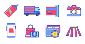 Linear e-commerce Icon Icons