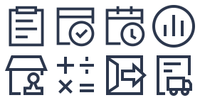 Material and equipment management Icons