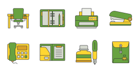 Simple style office supplies Icon Icons
