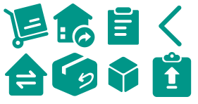Warehouse management icon library Icons