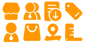 WMS purchase, sale and storage background management system Icons