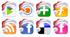 Christmas Social Bookmark Icons