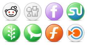Circle Social Bookmark Icons