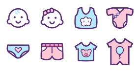 Children's clothing Icons