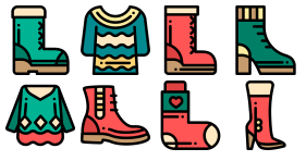 Clothes and shoes Icon Icons