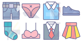 Clothes and shoes Icons