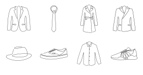 Monochrome line clothing Icon Icons