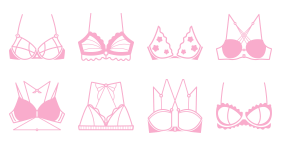 Pink Girl bra Icons