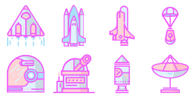 Space flight Icons