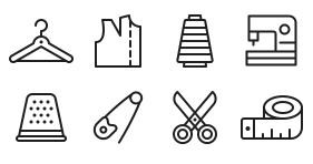 Tailor shop linear Icon Icons