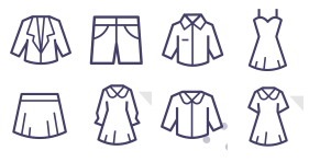 Women's clothing Icons