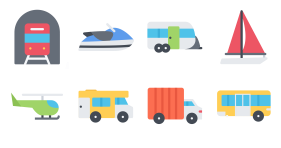 Flat vehicle Icons