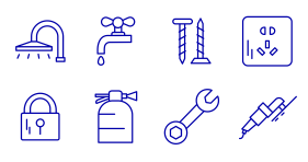 Hardware linear Icon Icons