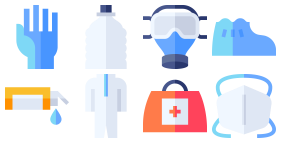 Medical protective equipment icon library Icons