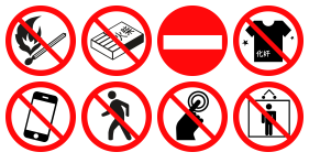 Safety warning signs Icons