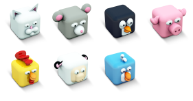 Cubed Animals Icons