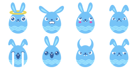 Easter Egg Bunny Icons
