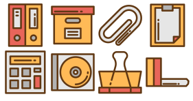 Color stationery Icon Icons