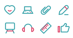 Education industry linear Icon Icons