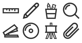 Icon design of stationery shop in material design competition Icons