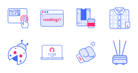 Programmer's daily life Icons