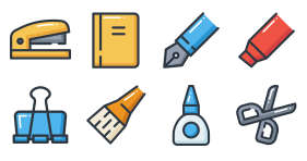 Stationery - Multicolor Icons
