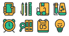 Two color education Icon Icons