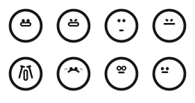 Emoji linear expression Icons