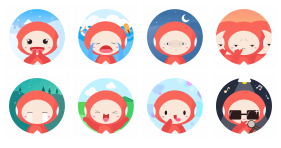 Original hand-painted icon - "20 consecutive shots of cute baby" Icons