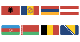 Flat Europe Flag Icons