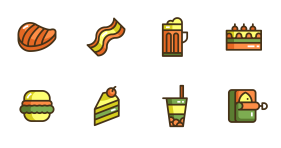 100 food and beverage icon libraries Icons