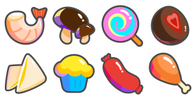 A pocket of snacks Icons