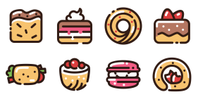 Brown sugar baking Icons