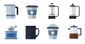 Coffee multicolor flat Icon Icons