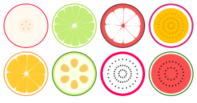Cross section fruit Icon Icons