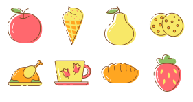 delicious food Icons