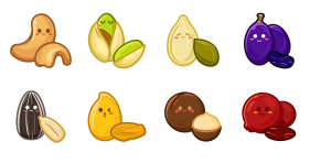 Dried fruit, nut Icon Icons