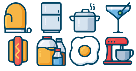 Flat color restaurant Icon Icons