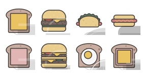 food and appliances Icons