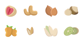 Fresh nut Icons
