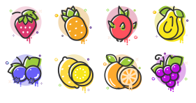 Fruit set Icons