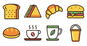 "Good food" snack bar icon Icons
