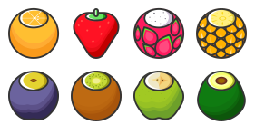 How sweet and fresh - fruit Icon Icons