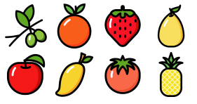 ic_ Line surface_ Fruit_ 012 Icons