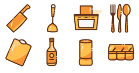 Kitchen supplies Icons