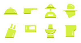 Kitchen tools (color) Icons