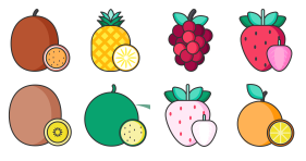 Linear fruit Icon Icons