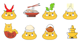 Maobaobao Restaurant Icons